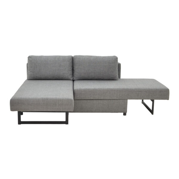 Πολυμορφικός καναπές-κρεβάτι Defry pakoworld γκρι ύφασμα 230x165x72εκ (1 τεμάχια)