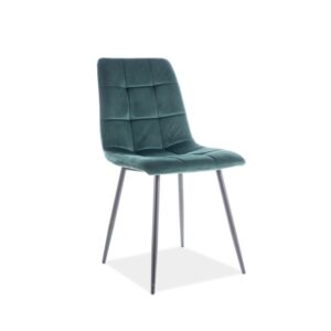 Επενδυμένη καρέκλα ύφασμια MIla 45x41x86 μαύρο/πράσινο βελούδο DIOMMI MILAVCZ
