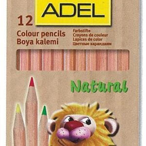 Adel ξυλομπογιές natural 12 χρώματα 12 τμχ.