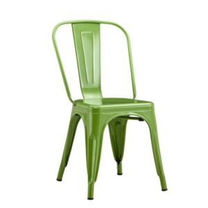Μεταλλική καρέκλα Loft στοιβαζόμενη, olive green, 45x48xΥ85εκ  τμχ.