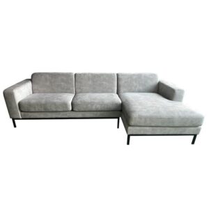 Nextdeco γωνιακός καναπές "Heming", Υ76x280x159εκ, με δεξιά γωνία, γκρι μπεζ  τμχ.