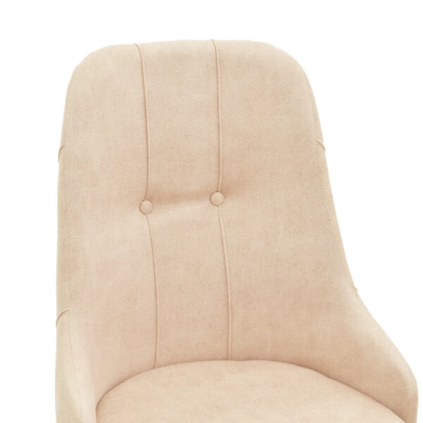 Καρέκλα Elif pakoworld εκρού ύφασμα-καρυδί πόδι 46x50x97εκ (1 τεμάχια)