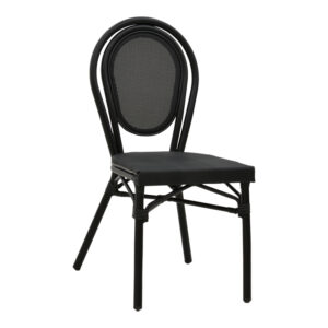 Καρέκλα Nacia pakoworld μαύρο αλουμίνιο-μαύρο textilene 45x59x85εκ (1 τεμάχια)
