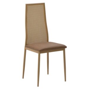Καρέκλα Lasmipe Inart καφέ pu-rattan 40x49x96εκ (1 τεμάχια)