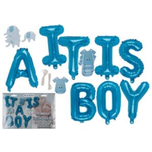 Διακοσμητικό σετ γέννησης μπλε «It' s a boy»  τμχ.