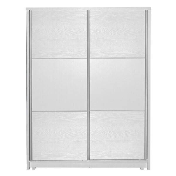 Ντουλάπα ρούχων Chase pakoworld δίφυλλη με συρόμενες πόρτες χρώμα λευκό 152.5x56.5x185εκ (1 τεμάχια)