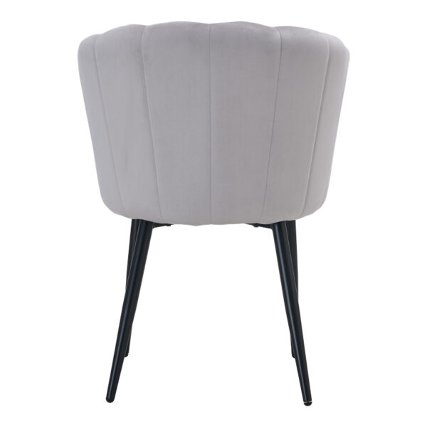 Καρέκλα Esme pakoworld γκρι βελούδο-πόδι μαύρο μέταλλο 61x55x84εκ (1 τεμάχια)