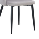 Καρέκλα Esme pakoworld γκρι βελούδο-πόδι μαύρο μέταλλο 61x55x84εκ (1 τεμάχια)