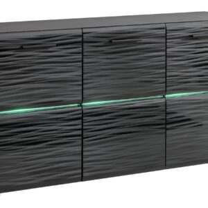 BLADE 4 KOM/SB chest of drawers (black/gloss sahara) DIOMMI FUR-BLADE4-CZR/SAP-KOM-SB