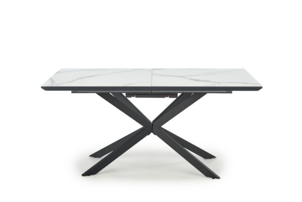 DIESEL extension table, color: top - white marble / dark grey, legs - black DIOMMI V-CH-DIESEL-ST