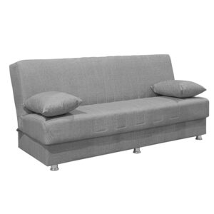 Kαναπές κρεβάτι Romina pakoworld 3θέσιος ύφασμα γκρι 180x75x80εκ (1 τεμάχια)