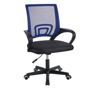 Καρέκλα γραφείου εργασίας Berto I pakoworld ύφασμα mesh μπλε-μαύρο 56x47x85-95εκ (1 τεμάχια)
