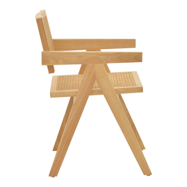 Πολυθρόνα Kalen pakoworld φυσικό rubberwood 52x59x79εκ (1 τεμάχια)