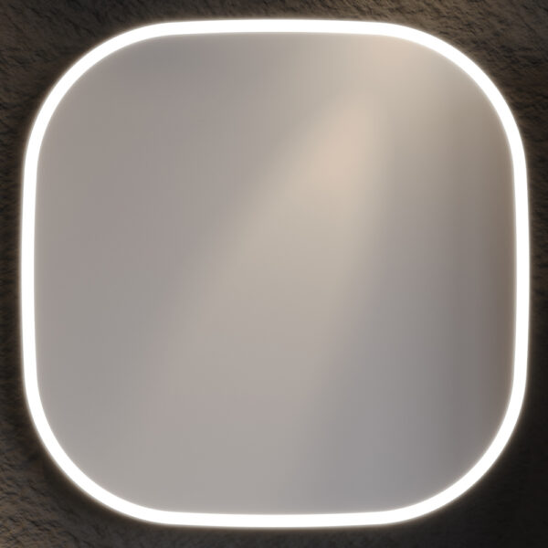 Καθρέφτης LED ENZA 80cm Λευκό MDF 18mm Λάκα με περιμετρικό φωτισμό και αισθητήρα 3MENZ080WHM