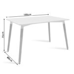 Τραπέζι Natali pakoworld επιφάνεια MDF λευκό 150x80x75εκ (1 τεμάχια)