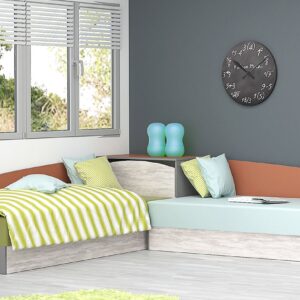 Γωνιακά кρεβάτια TOMAS grey/blanko/sahara DIOMMI 31-071