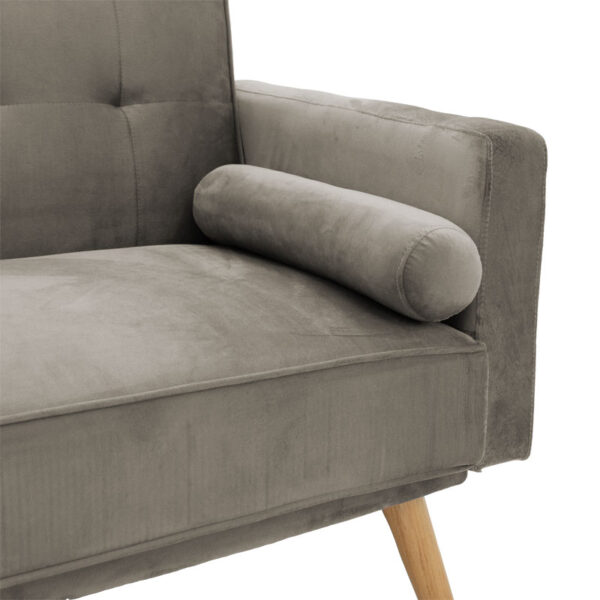 Καναπές-κρεβάτι Success pakoworld 3θέσιος βελούδο γκρι 190x80x84εκ (1 τεμάχια)
