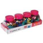 Comix πιάστρες σε διάφορα χρώματα, βαζάκι με 40 πιάστρες 4 τμχ.