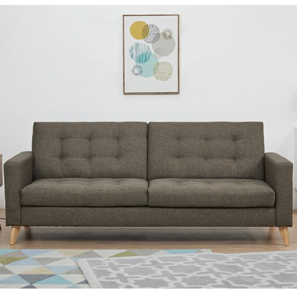 Soho καναπές-κρεβάτι τριθέσιος καφέ-μπεζ Υ81x201x90εκ.  τμχ.