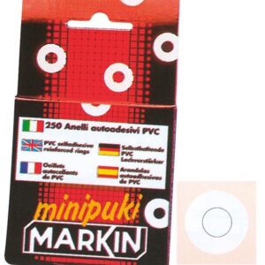Markin αυτοκόλ. δαχτυλίδια pvc διάφανα ø6mm 500τμχ. 20 τμχ.