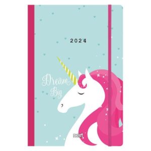 Next ημερολόγιο 2024 Trends ημερήσιο flexi με λάστιχο 12x17εκ. Unicorn  τμχ.