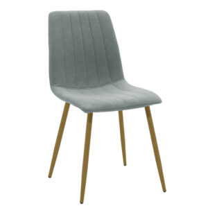 Καρέκλα Noor pakoworld μπλε ύφασμα-πόδι φυσικό μέταλλο 44x55x86εκ (1 τεμάχια)