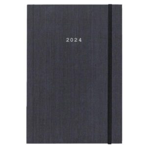 Next ημερολόγιο 2024 fabric ημερήσιο δετό γκρι με λάστιχο 12x17εκ.  τμχ.