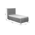 Κρεβάτι Rizko pakoworld μονό με αποθηκευτικό χώρο φυσικό 120x200εκ (1 τεμάχια)