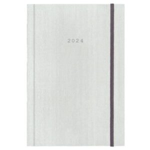 Next ημερολόγιο 2024 fabric ημερήσιο δετό λευκό με λάστιχο 12x17εκ.  τμχ.