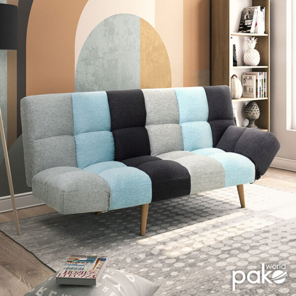 Καναπές - κρεβάτι 3θέσιος Freddo pakoworld με ύφασμα πολύχρωμο 182x81x84εκ (1 τεμάχια)