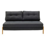 Καναπές 2θέσιος - κρεβάτι Fancy pakoworld με ύφασμα ανθρακί 150x92x77εκ (1 τεμάχια)