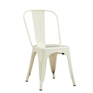 Μεταλλική καρέκλα Loft στοιβαζόμενη, ivory, 45x48xΥ85εκ  τμχ.