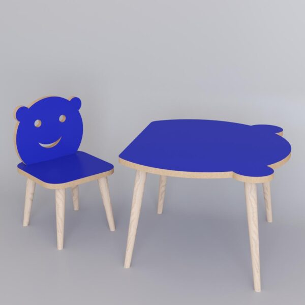 Τραπεζάκι Παιδικό ArteLibre AMAHLE Με Κάθισμα Μπλε MDF/Ξύλο 46x50x42cm