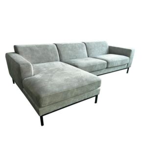 Nextdeco γωνιακός καναπές "Heming", Υ76x280x159εκ, με αριστερή γωνία, γκρι-μπεζ  τμχ.