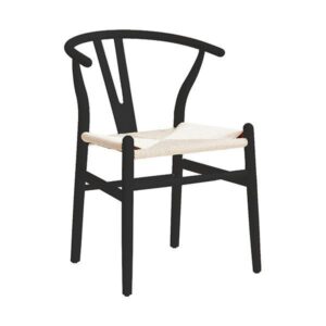 Ξύλινη καρέκλα 'Υ' από ξύλο οξιάς, μαύρη έδρα, 53.3x57xΥ76εκ.  τμχ.