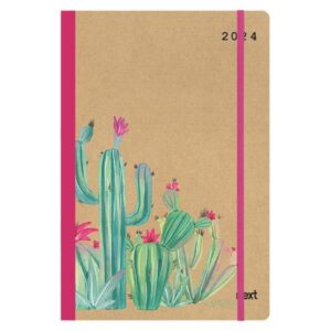 Next ημερολόγιο 2024 Trends ημερήσιο flexi με λάστιχο 12x17εκ. Cactus  τμχ.