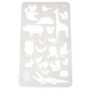 Στένσιλ πλαστικό "Ζώα της ζούγκλας" 17,7x10,4 εκ. 6 τμχ.