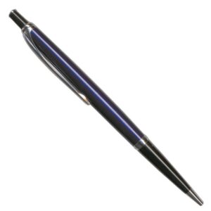 Στυλό με μεταλλικό στεφάνι και κλιπ μπλε-μαύρο 6 τμχ.