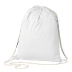 Τσάντα-πουγκί υφασμάτινη 100% cotton λευκή Υ52x40x3εκ.  τμχ.