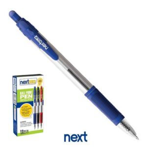 Νext στυλό διαρκείας με κουμπί μπλε 0,5mm 12 τμχ.