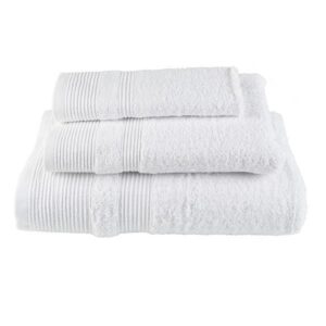Πετσέτα μονόχρωμη 100% βαμβάκι πεννιε 550gsm 80x150εκ. λευκή  τμχ.