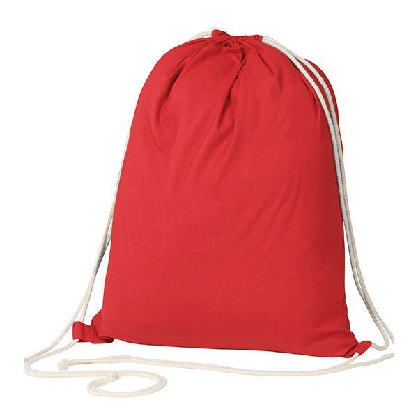Τσάντα-πουγκί υφασμάτινη 100 % cotton κόκκινη Υ52x40x3εκ.  τμχ.