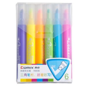 Comix μαρκαδόροι υπογράμμισης σετ 6 χρώματα 1-4mm  τμχ.