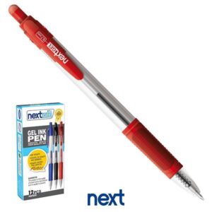 Νext στυλό gel pen με κουμπί κόκκινο 0.7mm 12 τμχ.