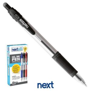 Νext στυλό gel pen με κουμπί μαύρο 0.7mm 12 τμχ.