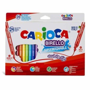 Carioca Birello μαρκαδόροι διπλής γραφής 24 χρωμάτων 3 τμχ.