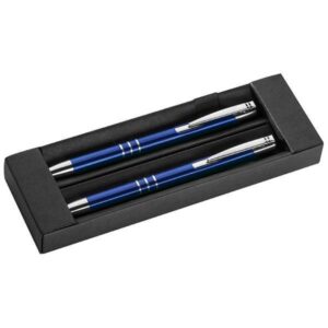Σετ στυλό - μολύβι μπλε, σε πολυτελή θήκη  τμχ.