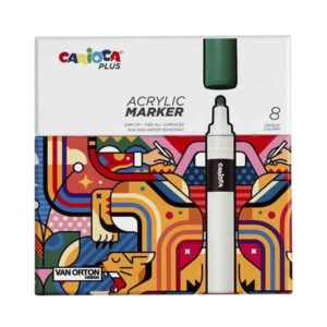 Carioca ακρυλικοί μαρκαδόροι, 8 χρωμάτων  τμχ.