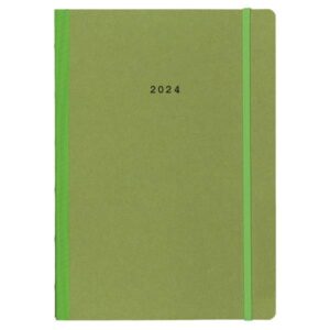 Next ημερολόγιο 2024 Natural ημερήσιο flexi πράσινο με λάστιχο 14x21εκ.  τμχ.