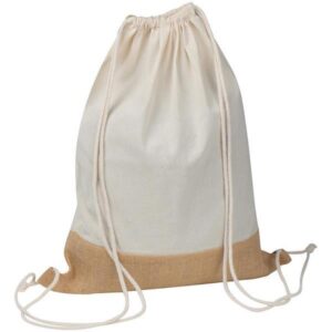 Τσάντα βαμβακερή πλάτης με βάση από λινάτσα Υ51.5x40εκ.  τμχ.